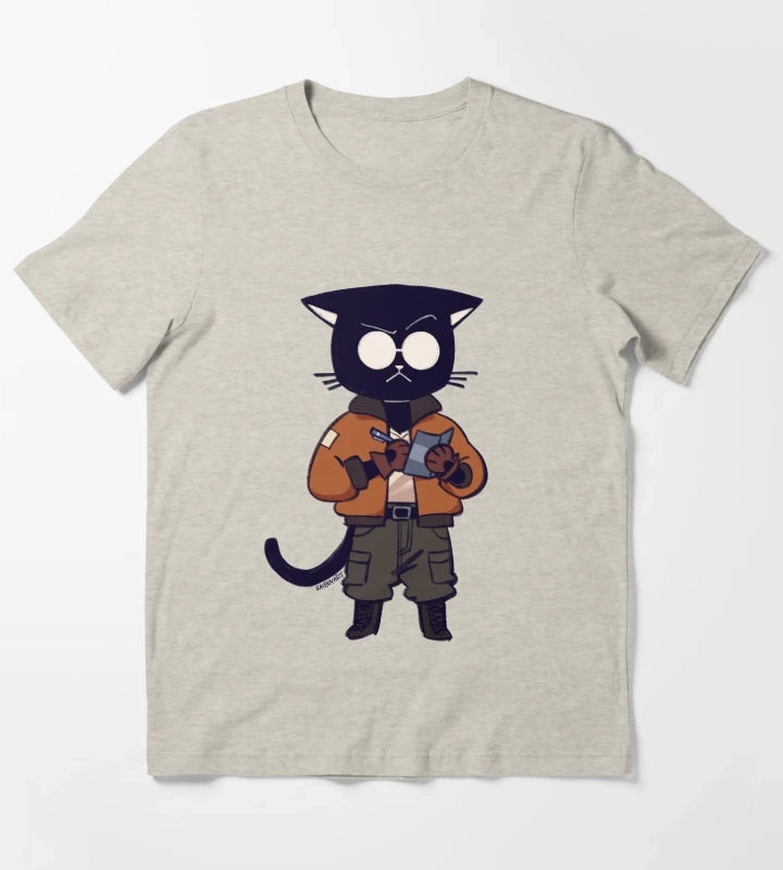 kim cat T-Shirt Cream