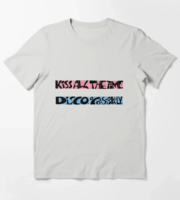 kissco pink and blue T-Shirt Light Grey