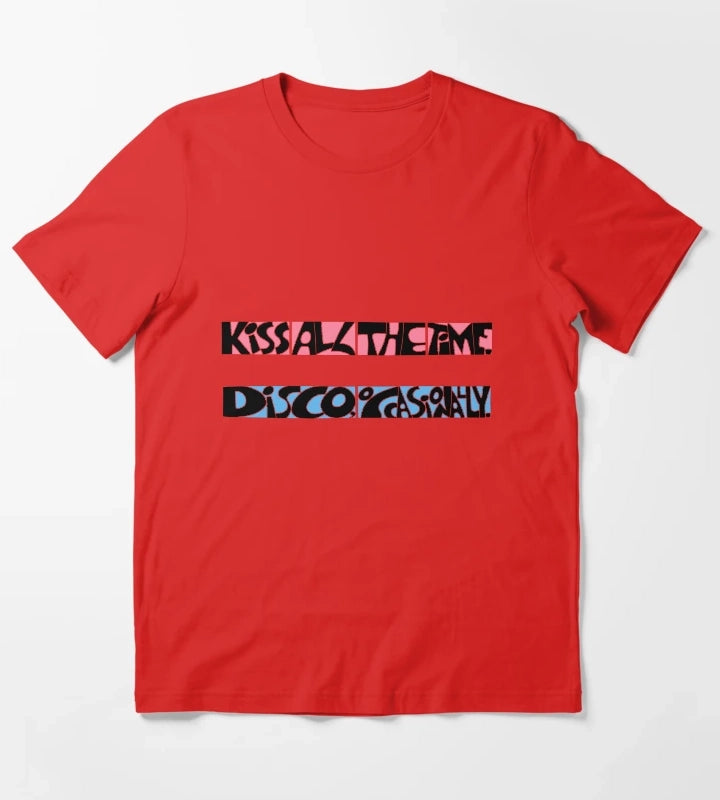 kissco pink and blue T-Shirt Red