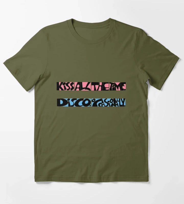 kissco pink and blue T-Shirt Olive Green