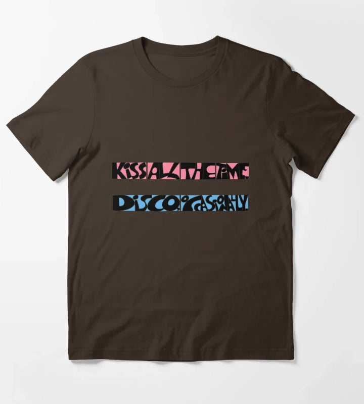 kissco pink and blue T-Shirt Brown