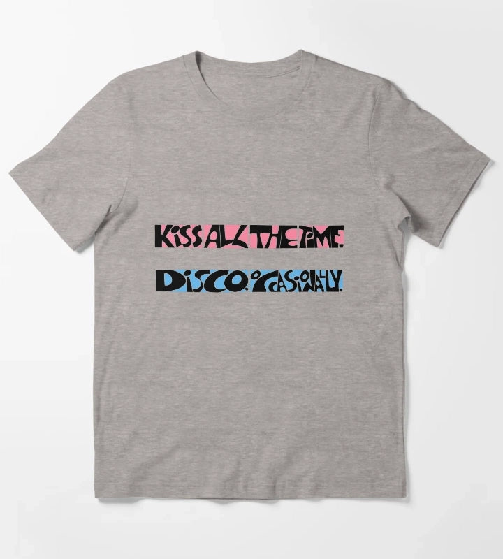 kissco pink and blue T-Shirt Heather Grey