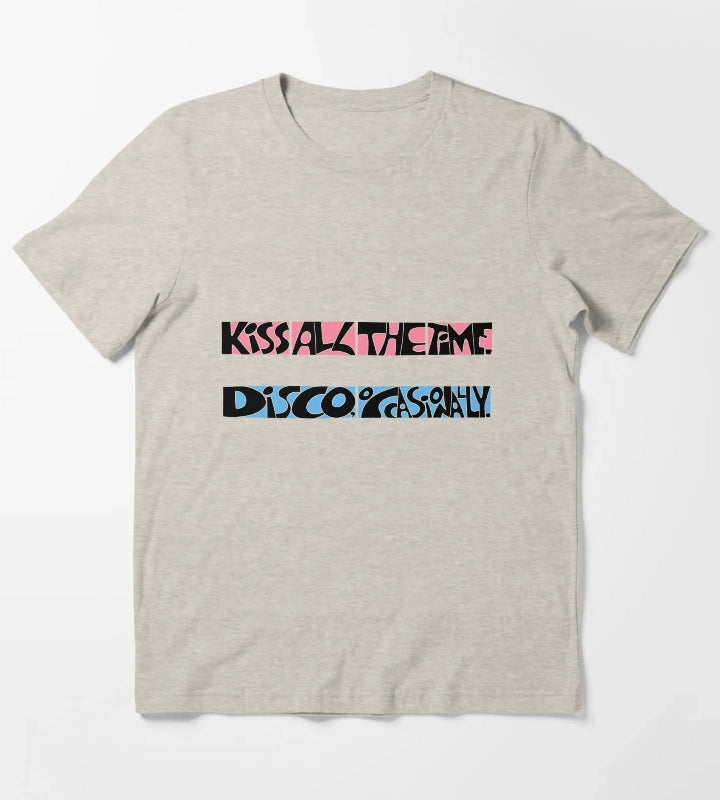 kissco pink and blue T-Shirt Cream