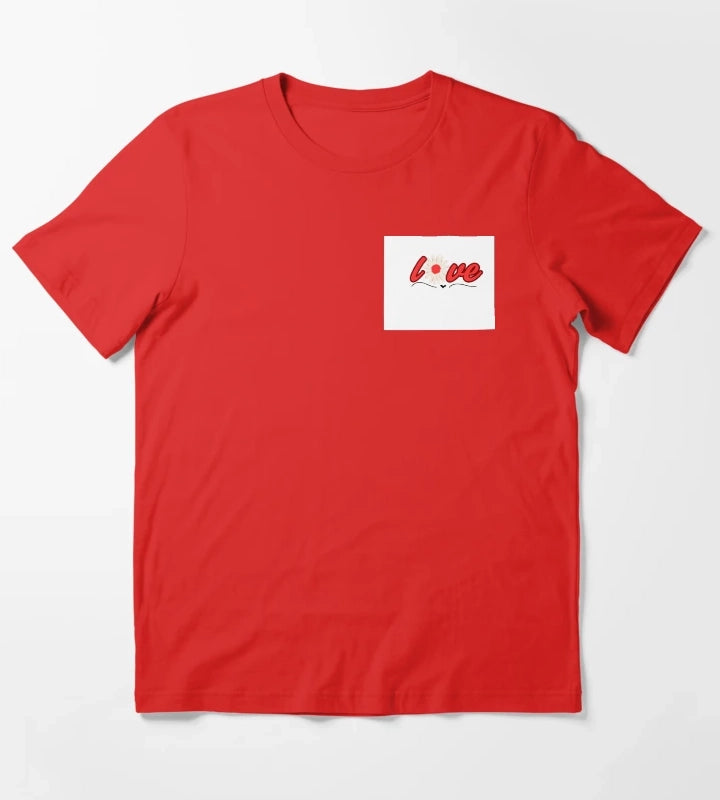 love orange daisy flower sticker T-Shirt Red