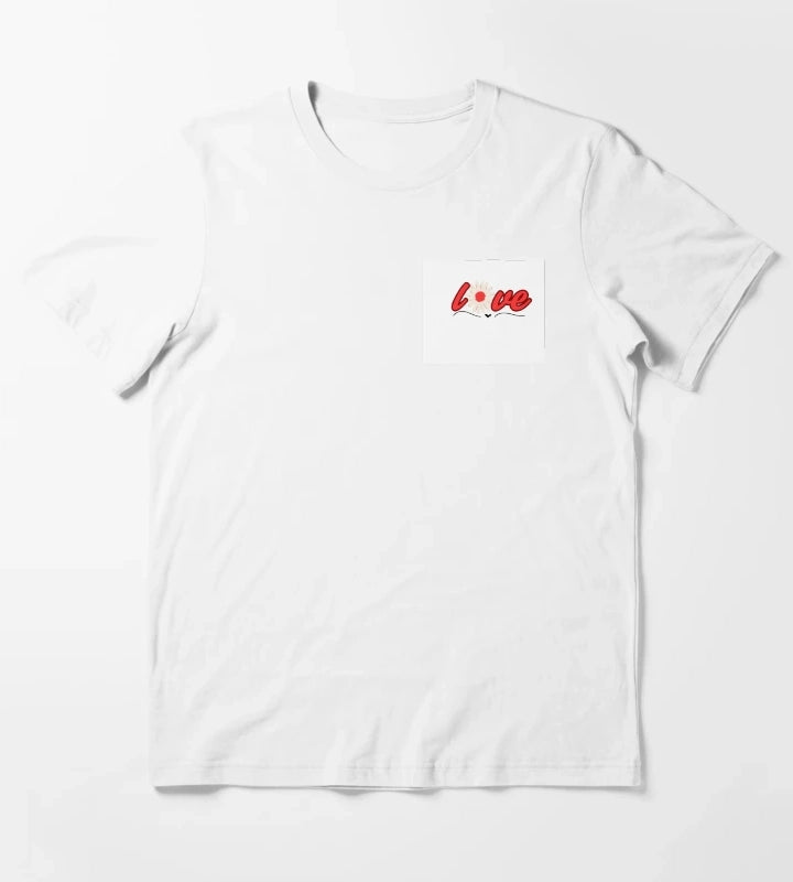 love orange daisy flower sticker T-Shirt White