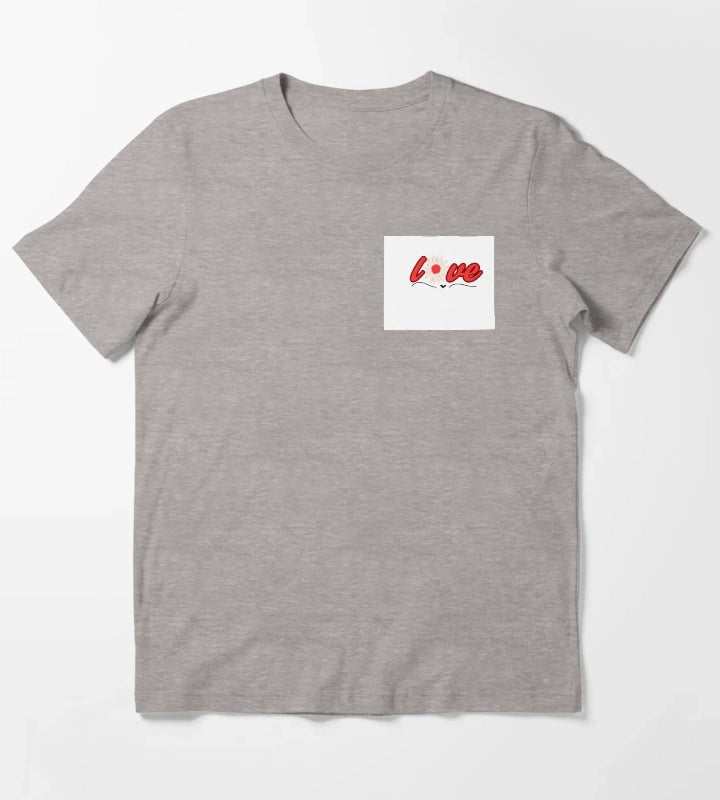 love orange daisy flower sticker T-Shirt Heather Grey