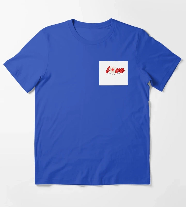 love orange daisy flower sticker T-Shirt Blue