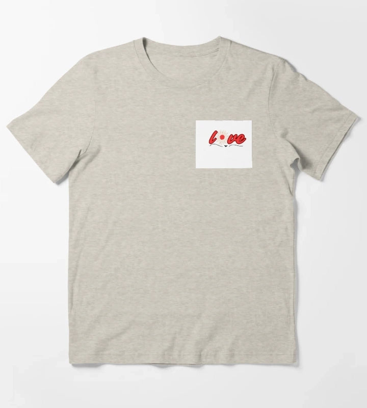 love orange daisy flower sticker T-Shirt Cream
