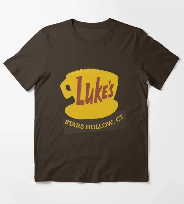 lukes cafe T-Shirt Brown