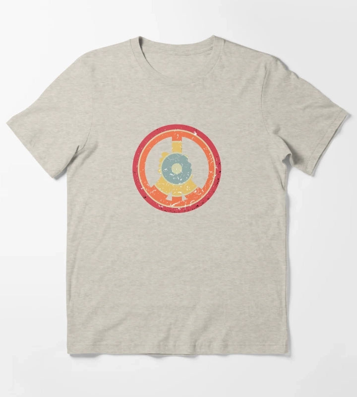 make peace not war daisy peace sign peace symbol with vintage style vintage peace sign T-Shirt Cream