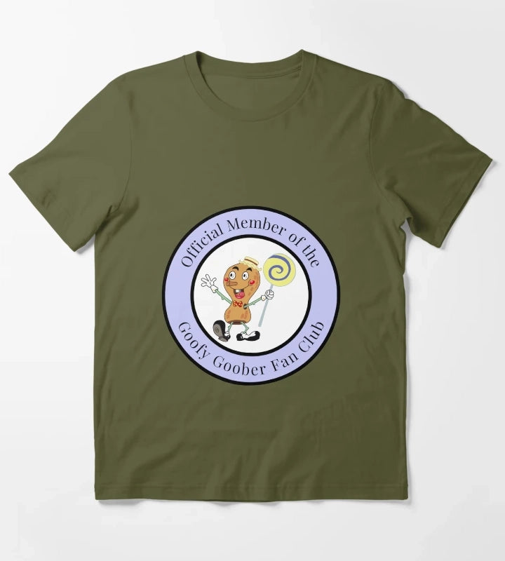 official member of the goofy goober fan club badge T-Shirt Olive Green
