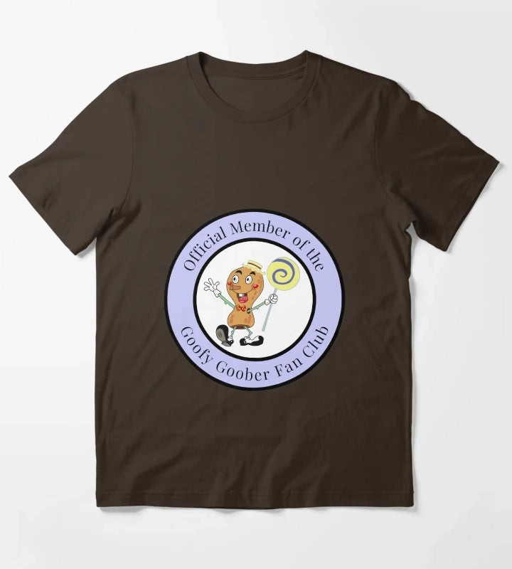 official member of the goofy goober fan club badge T-Shirt Brown