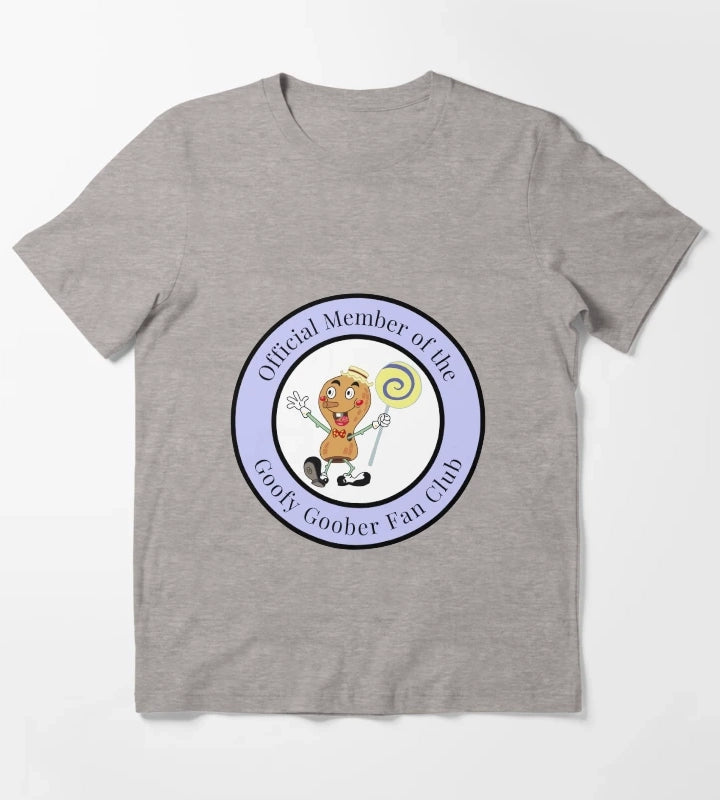 official member of the goofy goober fan club badge T-Shirt Heather Grey