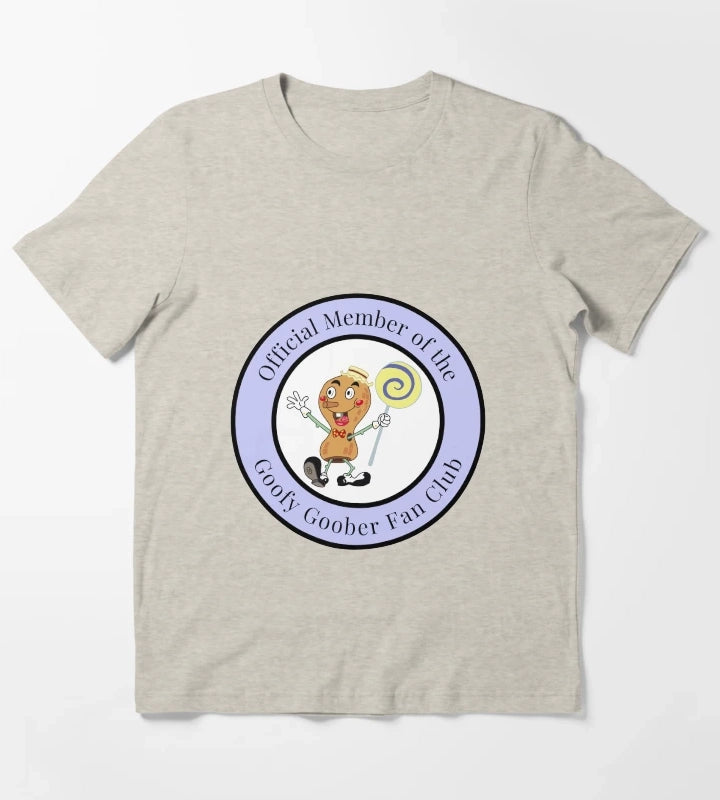 official member of the goofy goober fan club badge T-Shirt Cream