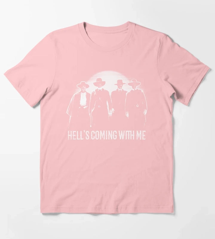 ombstone Doc Holiday Hells Coming with Me T-Shirt Dark Grey
