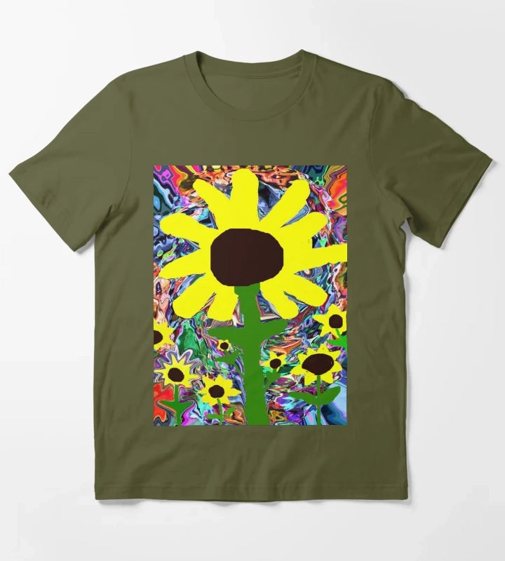 one crazy Daisy T-Shirt Olive Green