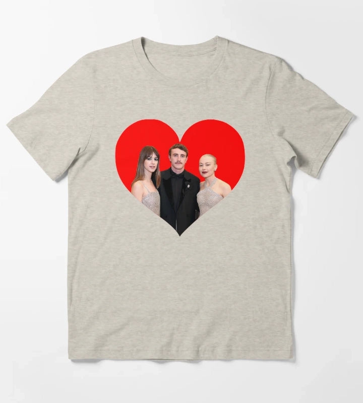 phoebe bridgers paul mescal daisy edgar jones heart T-Shirt Cream