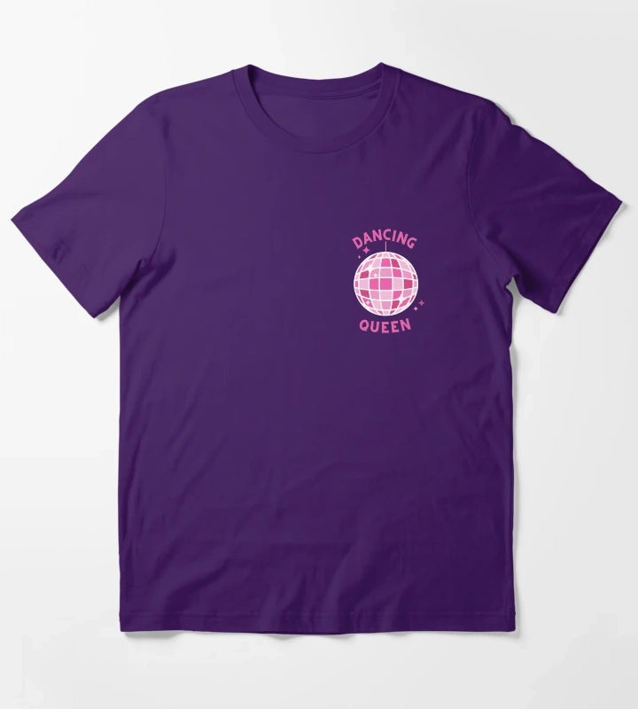 pink disco ball dancing queen T-Shirt Purple