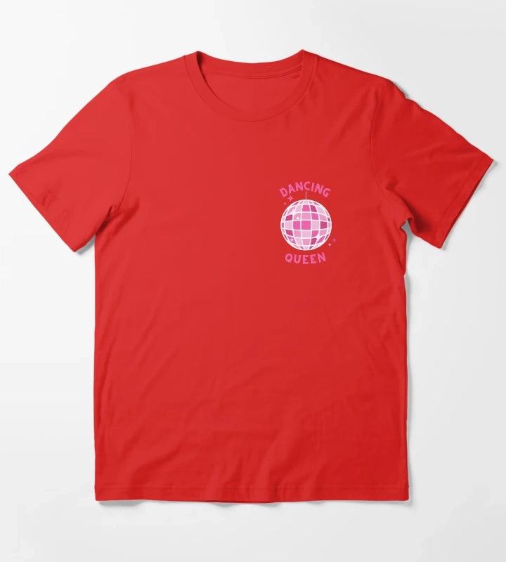 pink disco ball dancing queen T-Shirt Red