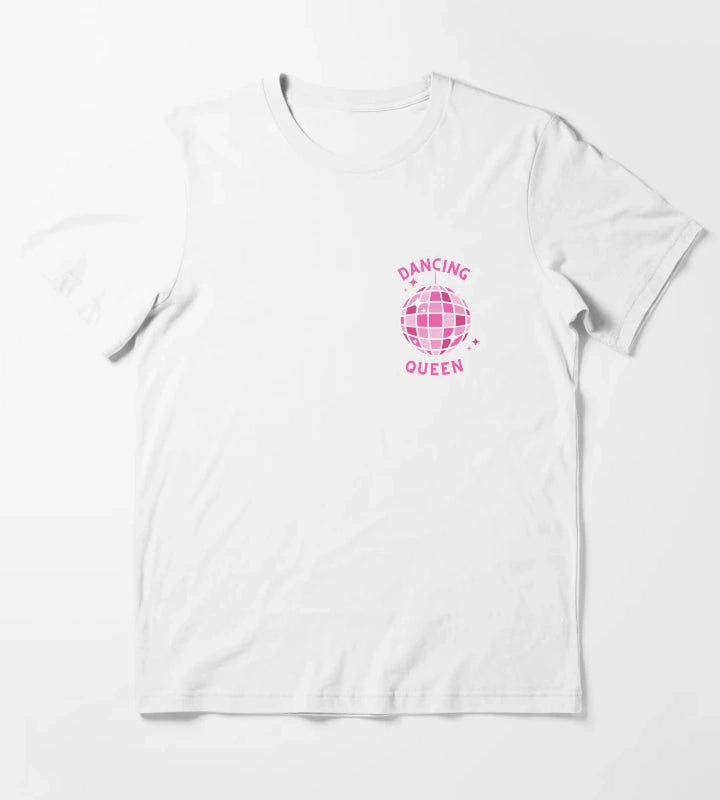 pink disco ball dancing queen T-Shirt White