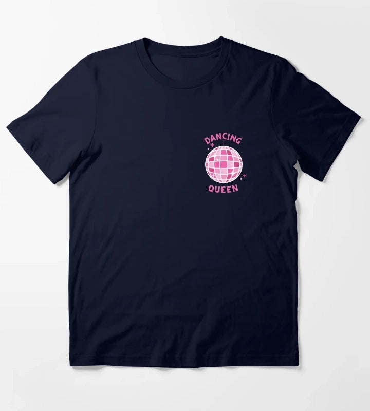 pink disco ball dancing queen T-Shirt Navy