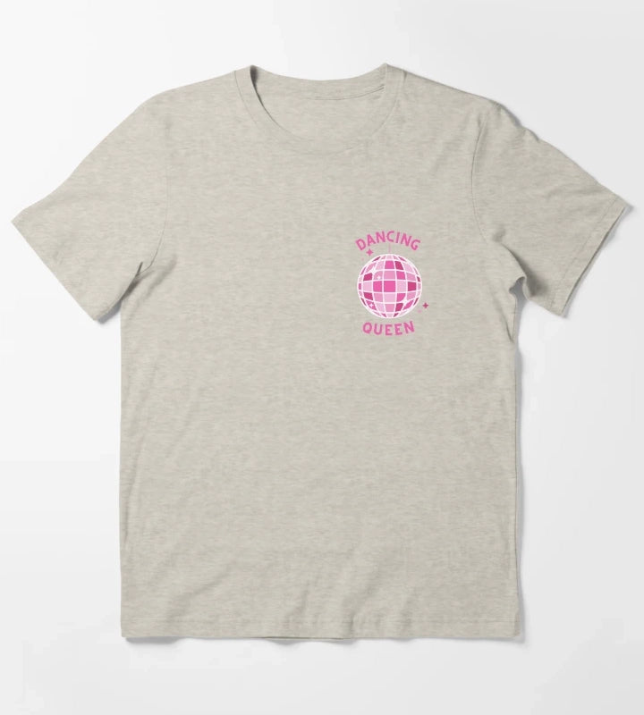 pink disco ball dancing queen T-Shirt Cream