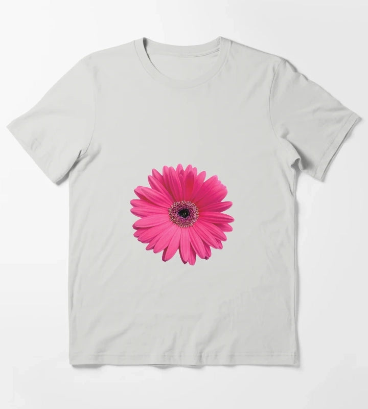 pink gerbera gerber daisy flower stickers T-Shirt Light Grey