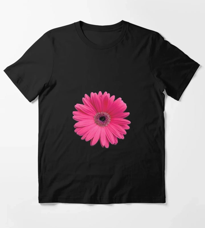 pink gerbera gerber daisy flower stickers T-Shirt