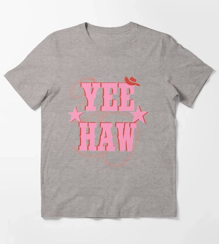 pink yee haw T-Shirt Heather Grey