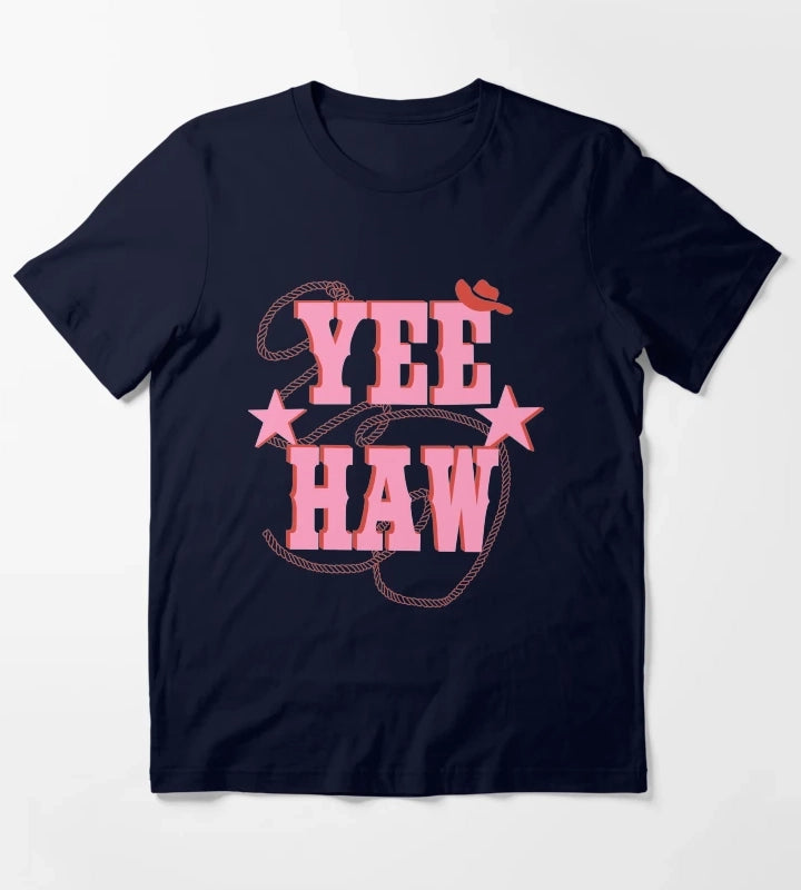 pink yee haw T-Shirt Navy