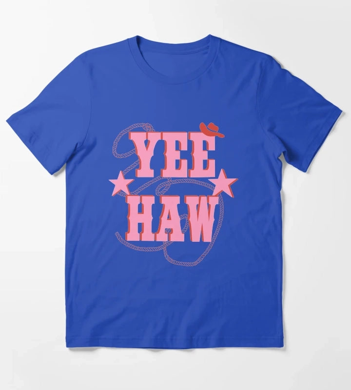 pink yee haw T-Shirt Blue