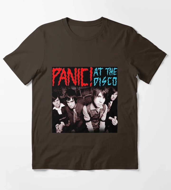 poster style panic disco tshirt new tour T-Shirt Brown