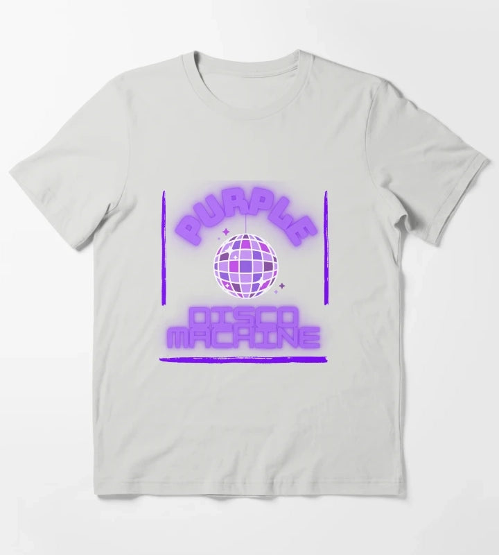 purple disco machine design T-Shirt Light Grey