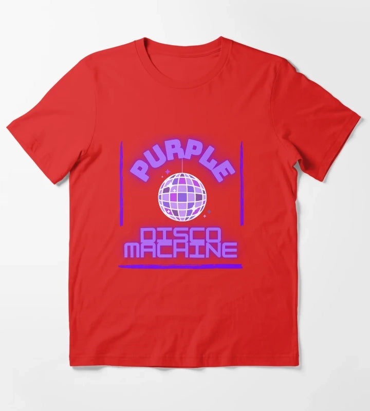 purple disco machine design T-Shirt Red