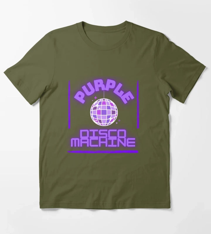 purple disco machine design T-Shirt Olive Green
