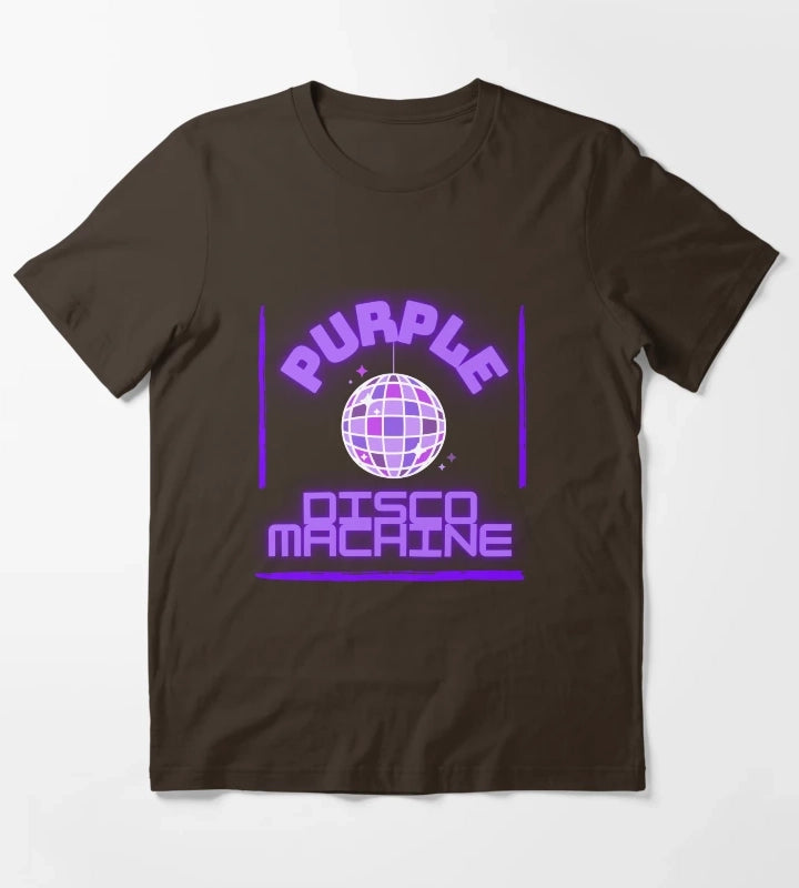 purple disco machine design T-Shirt Brown