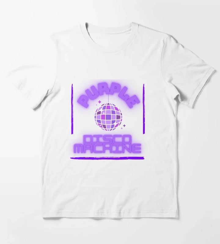 purple disco machine design T-Shirt White