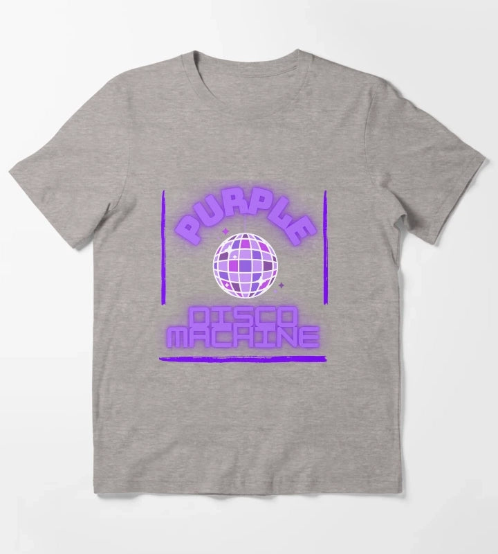 purple disco machine design T-Shirt Heather Grey