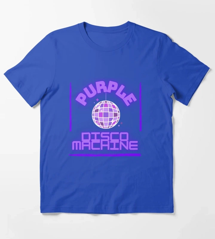 purple disco machine design T-Shirt Blue