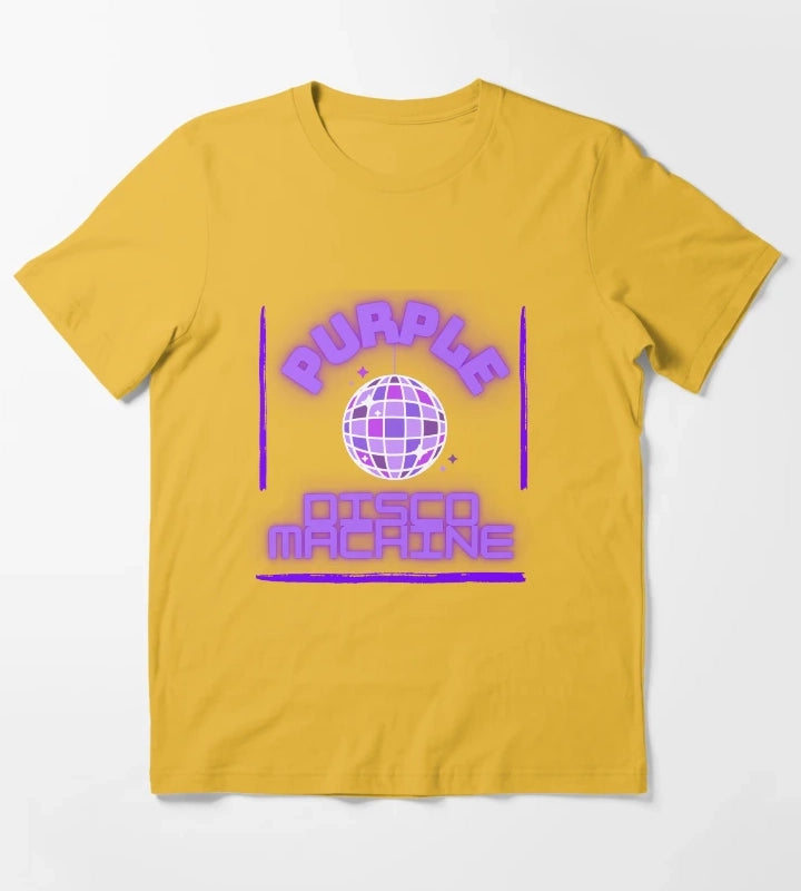 purple disco machine design T-Shirt Yellow