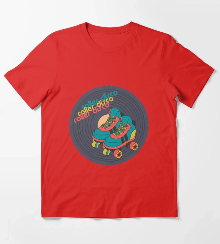 retro roller skate disco T-Shirt Red