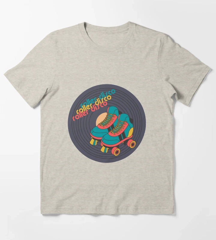retro roller skate disco T-Shirt Cream
