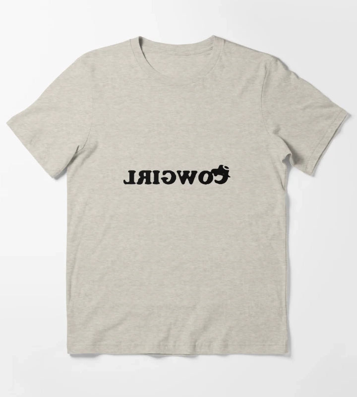 reverse cowgirl cowgirl reversed design T-Shirt Cream