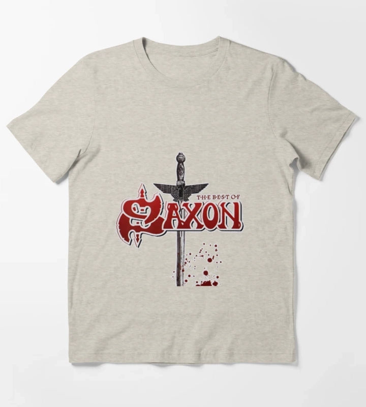 sax02 English heavy metal band saxon T-Shirt Cream