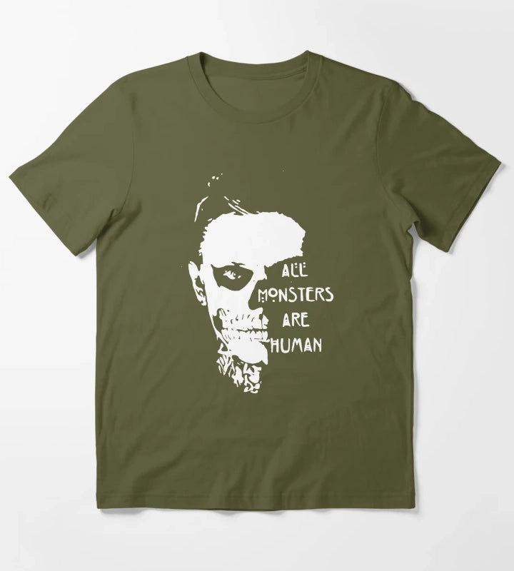 scary ever skull T-Shirt Olive Green