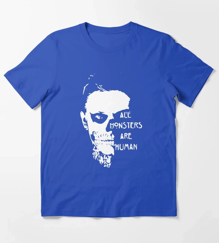 scary ever skull T-Shirt Blue