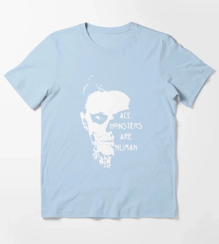 scary ever skull T-Shirt Sky Blue