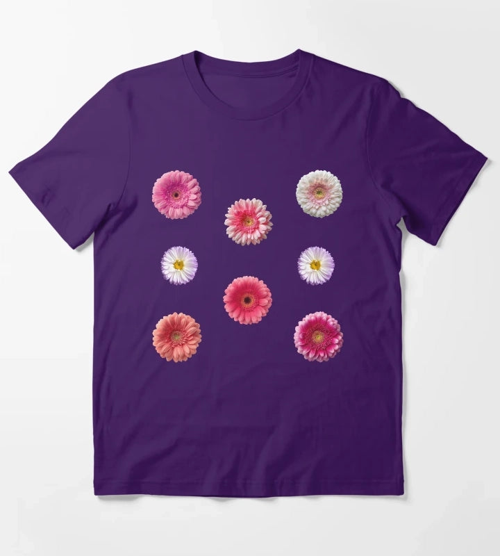 soft pink flower sticker pack T-Shirt Purple