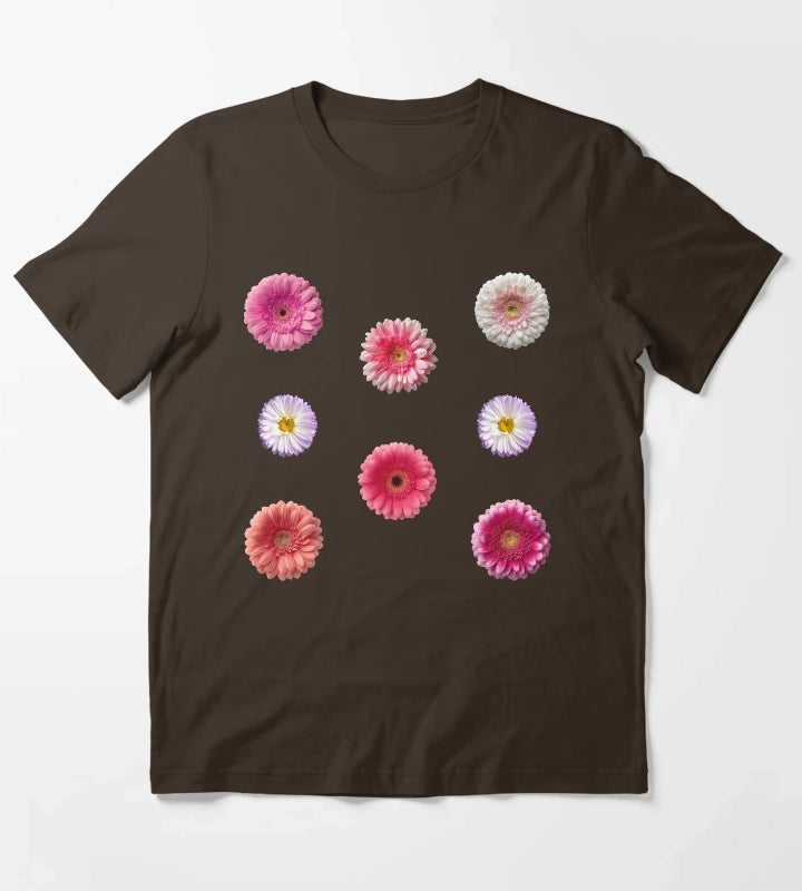soft pink flower sticker pack T-Shirt Brown
