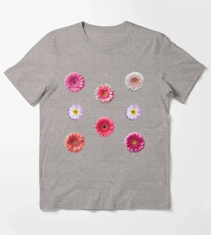 soft pink flower sticker pack T-Shirt Heather Grey